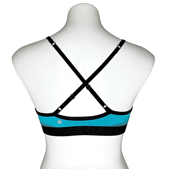 Lululemon Hold Your Om Colorblock Seamless Bra II in Heathered Peacock Blue - Picture 9 of 12